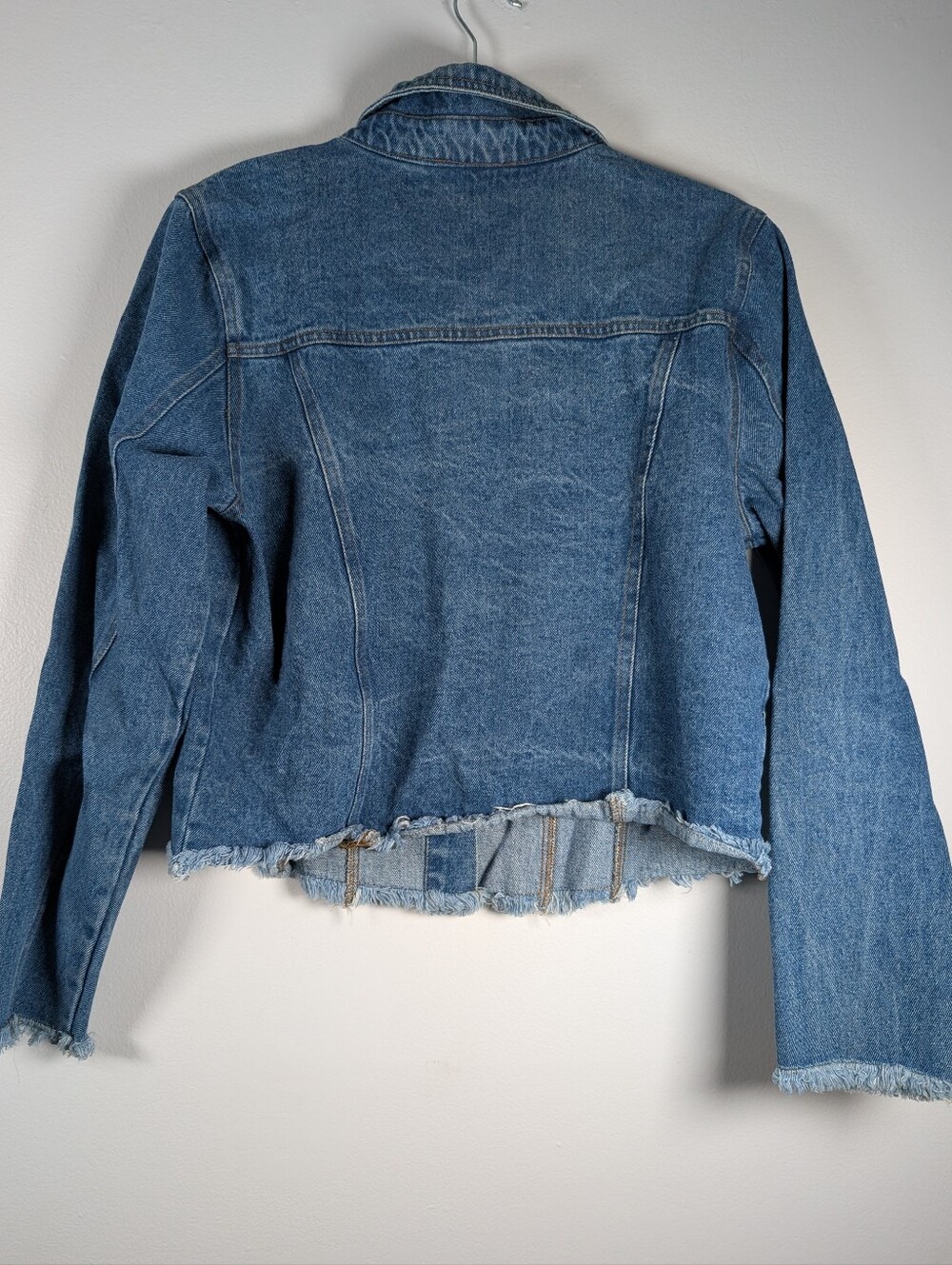 Eighty Eight Blue Denim Jacket with Contrast Stitching **Missing Button** - Picture 6 of 6